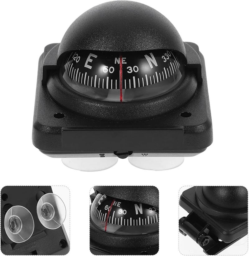 ABS Material Portable Adjustable Car Compass Ball for Automotive Dashboard Boat and Truck Navigation - Image 3